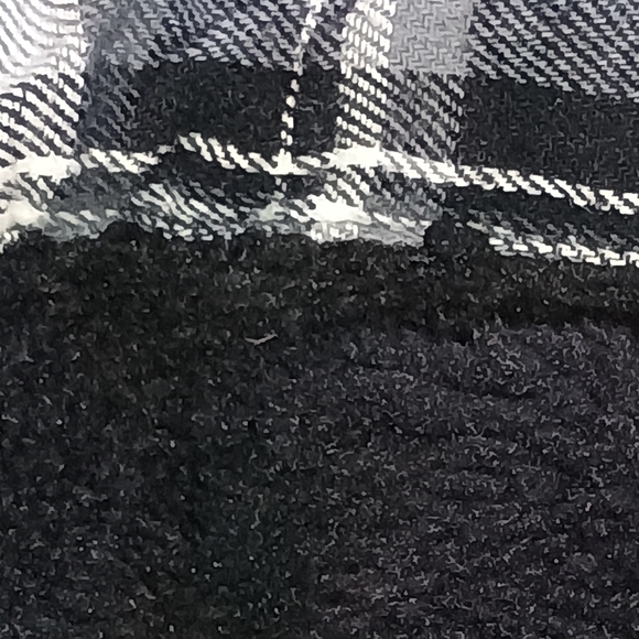 Boston Trader Men’s‎ Sherpa Lined Plaid Flannel Shirt Jacket Medium Black White - Picture 12 of 15